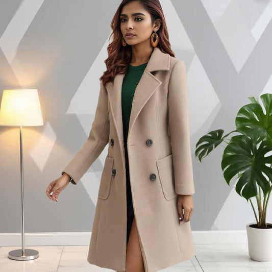 Women's Classic Mid-Length Elegant Coat