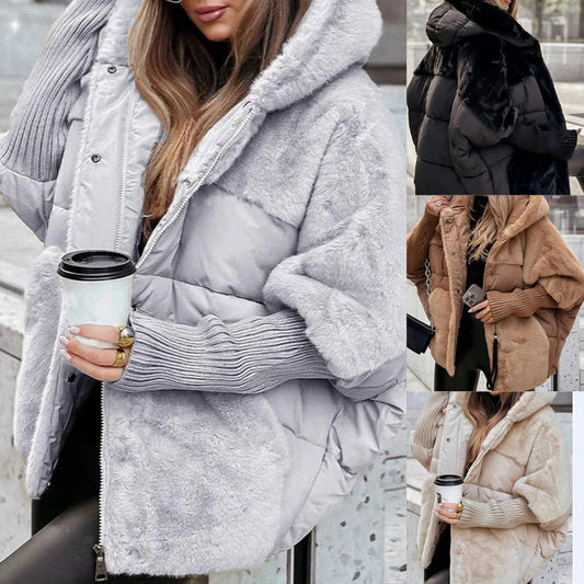 ❄️Winter Hot Sale  49% Off💖Women’s Oversized Hooded Patchwork Puffer Coat