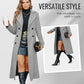 Women's Gray Button Details Long Coat