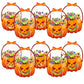 🎃 Ready for Trick or Treat – 10 Halloween Pumpkin Bags with Zipper & Carry Handle. UK Stock
