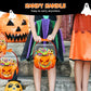 🎃 Ready for Trick or Treat – 10 Halloween Pumpkin Bags with Zipper & Carry Handle. UK Stock