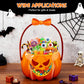 🎃 Ready for Trick or Treat – 10 Halloween Pumpkin Bags with Zipper & Carry Handle. UK Stock