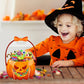 🎃 Ready for Trick or Treat – 10 Halloween Pumpkin Bags with Zipper & Carry Handle. UK Stock