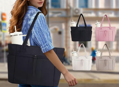 💕Hot Sale 50% OFF🎁 Wandering Nature Puffer Tote Bag – A clever all-in-one for busy women. Features an insulated cup holder, padded laptop sleeve & a trolley pass-through strap. Ideal for the daily commute, hospital shifts & weekend getaways 🚆