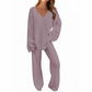 🔥 LAST DAY PROMOTION - 50%OFF 🔥Women's V-Neck Long Sleeve Sweater & Pants Set