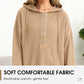 🎉 LIMITED TIME 50% OFF! 🧥 Women's Fashion Long Sleeve Hoodie – V-Neck Button Detail, Relaxed Fit & Side Slits – Effortlessly Chic 🌸✨