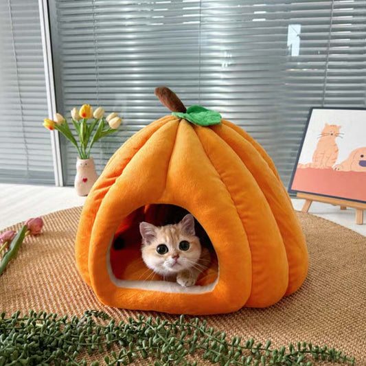 🐱 Give Your Cat a Cozy Cave – Semi-Enclosed Pet Bed with Plush Interior. Calming & Warm. UK Stock