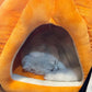 🐱 Give Your Cat a Cozy Cave – Semi-Enclosed Pet Bed with Plush Interior. Calming & Warm. UK Stock