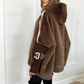 ❄️ Women’s Mink Fur Hooded Zip-Up Coat – Plush Warm, Effortless Style for Winter Daily & Casual Outings