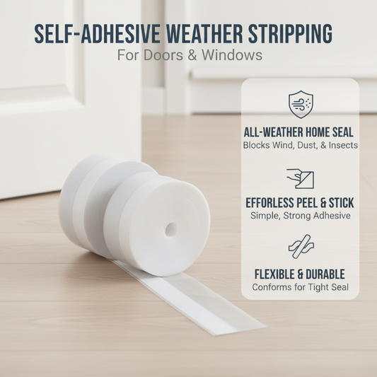 📢50% OFF !!🏠Self-Adhesive Weather Stripping – Wind-Proof & Insulating, Easy to Apply for a Cosier, More Energy-Efficient Home ✨