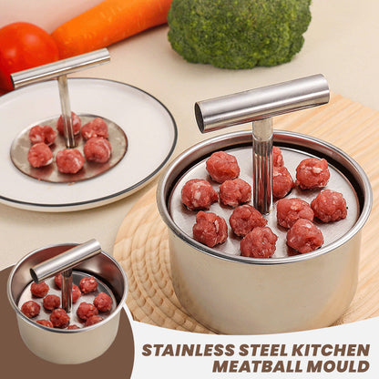 🍝 Perfectly Even Meatballs in Seconds – Stainless Steel 12-Portion Mould. 50% Off. UK Stock