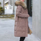 Women's Windproof Quilted Long Winter Coat