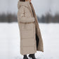 Women's Winter Zip Up Long Puffer Coat