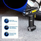 💨One Pump for Every Tyre – Portable 120W Air Compressor with 3 Nozzles & Universal Fit.