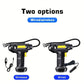 💨One Pump for Every Tyre – Portable 120W Air Compressor with 3 Nozzles & Universal Fit.