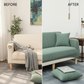 🛋️ Instant Sofa Makeover – Jacquard Knitted Stretch Cover with Elegant Texture. 50% Off. UK Stock