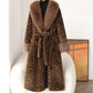 🎁2026 New Arrivals 60% OFF💥Women's Leopard Print Fluffy Faux Fur Coat with Belt🔥🔥