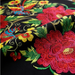 Mexican Floral Tablecloth with Scalloped Edge