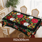 Mexican Floral Tablecloth with Scalloped Edge