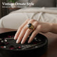 ⏳Limited-time 50% off💥💍Vintage Engraved Black Simulated Gemstone Ring – Bold Vintage Charm for Everyday & Occasion Wear ✨