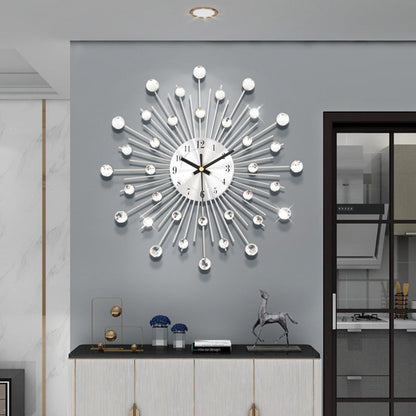 ✨Free Shipping 🕰️ Creative Rhinestone Wall Clock – Silent, Minimalist Luxury for Living Room, Dining & Entryway! 💎🏡