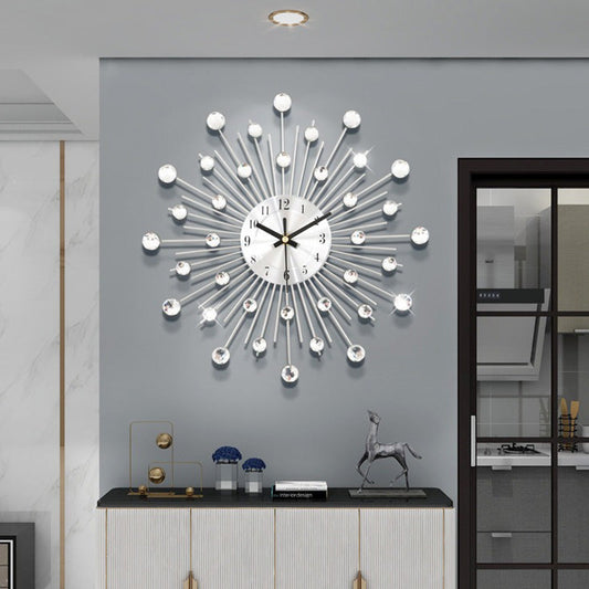 ✨Free Shipping 🕰️ Creative Rhinestone Wall Clock – Silent, Minimalist Luxury for Living Room, Dining & Entryway! 💎🏡