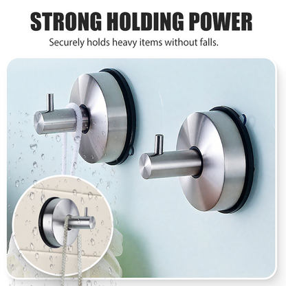 🚿 No Drill, No Marks – Rustproof Suction Hooks for Kitchen & Bathroom. BOGO Free. UK Stock