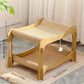 ✨50% OFF⏳2-In-1 Sisal Cat Scratcher Bed, Curved Wooden Frame Cat Lounger🛋️