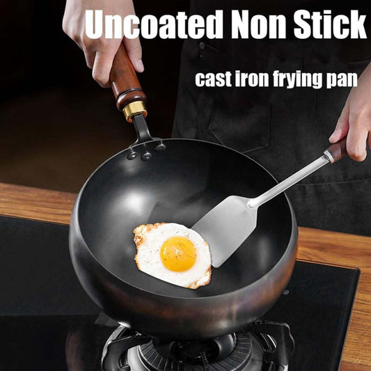 🍳 50% OFF! 🔥 Cast Iron Wok – Complete With Lid for Stir Frying, Roasting & Multi-Purpose Cooking ✨