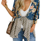 🔥Summer Hot Sale-50% Off!!✨Women's Floral Kimono Ruffle Sleeve Tie Cardigans Flowy Boho Loose Cover Ups