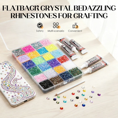 🥳2026 HOT SALE🥳💞50K+ SOLD! 💎✨ 50% OFF! Flatback Crystal Bedazzling Rhinestones Set.Perfect for phone cases, shoes, bags & nail art – unleash your sparkle! 🎨🖌️