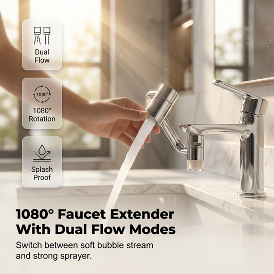 🔥 Hot Sale 50% OFF 🔥🚰 1080° Rotating Sink Faucet Extender with Filter – Flexible Water Flow & Filtered Spray 💧✨