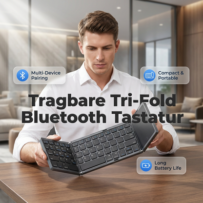 ⌨️ Pocket-Sized Office: Foldable Wireless Keyboard with Trackpad. Works with iOS, Android & PC. Half Price Today