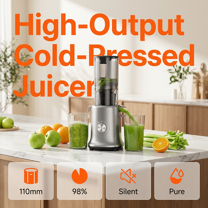 ✨🥤60% OFF + FREE SHIPPING🍎High Yield Cold Press Juicer – 110mm Ultra Wide Feeding Funnel, 98% Juice Extraction & Easy Cleaning ⚡