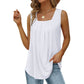 📢📢 50% OFF !! ⏰ Women's Square Neck Sleeveless Vest Top – Flattering Neckline, Soft Stretch Fabric & Effortlessly Chic 🌸✨