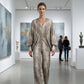 Women's Snake Print Top & Wide-Leg Pants Set