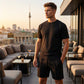 🧵 Men's Textured Short-Sleeve Shirt & Shorts Set – Subtle texture adds depth to your outfit. Relaxed fit, soft fabric & perfect for smart-casual summer dressing 🌿