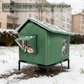 ❄️Winter Hot Sale 50% OFF⏰🐱 Foldable Outdoor Waterproof Cat House – Thermal Lining & Detachable Elevated Stand 🏠✨