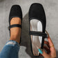 🌸 LAST DAY SPECIAL PRICE!! 🌸 Suede-Finish Mary Jane Ballet Flats – Memory Foam Insole, Adjustable Strap & Effortlessly Elegant 🥿✨