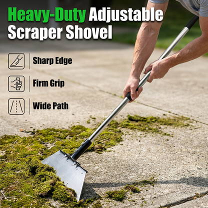 ⛏️ 50% OFF! ❄️ Adjustable Garden & Snow Scraper Shovel – Heavy-Duty Multi-Section Tool ✨