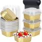 Disposable Mini Cake Pans Set 🍰 – Foil Bakeware with Lids & 5oz Portions, Perfect for Parties, Picnics & Sweet Gifts ⚡