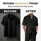 📢📢50% OFF !! ⏰ Men's Casual Short Sleeve Shirt & Trousers Set – Easy to Dress Up or Down, Lightweight & Perfect for Work, Weekends & Everything in Between ☀️