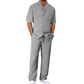 📢📢50% OFF !! ⏰ Men's Casual Short Sleeve Shirt & Trousers Set – Easy to Dress Up or Down, Lightweight & Perfect for Work, Weekends & Everything in Between ☀️