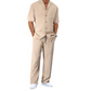 📢📢50% OFF !! ⏰ Men's Casual Short Sleeve Shirt & Trousers Set – Easy to Dress Up or Down, Lightweight & Perfect for Work, Weekends & Everything in Between ☀️