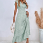 📢📢 50% OFF !! ⏰ Women's V-Neck Smocked High-Waist Maxi Dress – Flattering Shirred Bodice, Flowy Skirt & Effortless Summer Elegance ✨