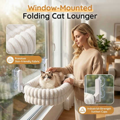 🐱50% OFF💥Foldable Suction Cat Window Hammock ☁️