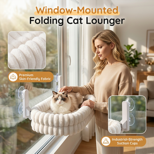 🐱50% OFF💥Foldable Suction Cat Window Hammock ☁️