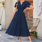 💜 LAST DAY PROMOTION - 50%OFF 💜💐Women's Lightweight Short Sleeve V Neck Elastic Waist Dress