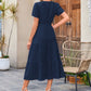 💜 LAST DAY PROMOTION - 50%OFF 💜💐Women's Lightweight Short Sleeve V Neck Elastic Waist Dress