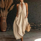 Women's Summer Halter Neck V-Neck Maxi Dress